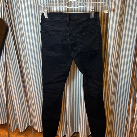 Frame Demin Mid Rise Le Skinny de Jeanne Distressed Black Denim Jean Size 24 - Picture 9 of 15
